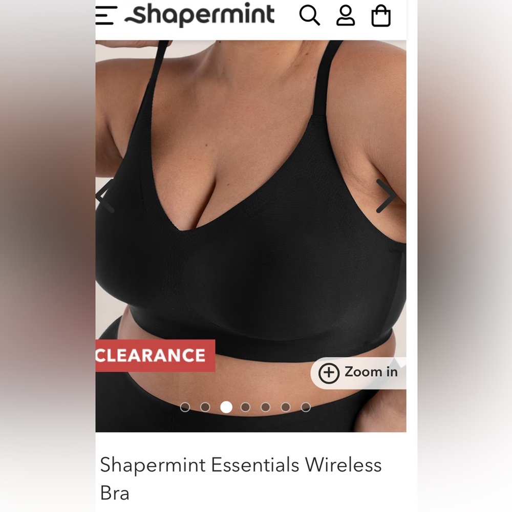 Shapermint Essentials Wireless Black Bra L - image 1
